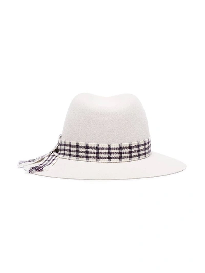 Shop Maison Michel Henrietta Check-ribbon Hat