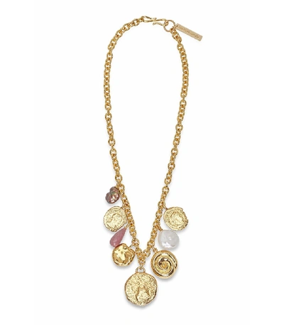 Shop Lizzie Fortunato Victoria Charm Necklace In Gold