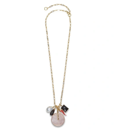 Shop Lizzie Fortunato Pink City Charm Necklace In Multi