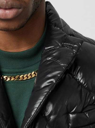 Shop Burberry Nylon Puffer Blazer In Black