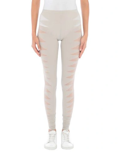 Shop Rick Owens Leggings In Light Grey