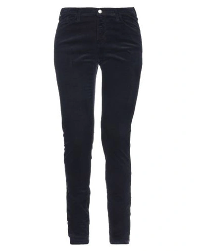 Shop Emporio Armani Woman Pants Midnight Blue Size 30 Cotton, Elastane