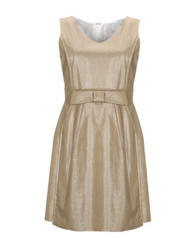 Shop Dice Kayek Short Dress In Gold