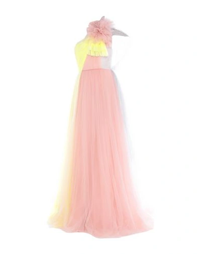 Shop Delpozo Long Dresses In Pink