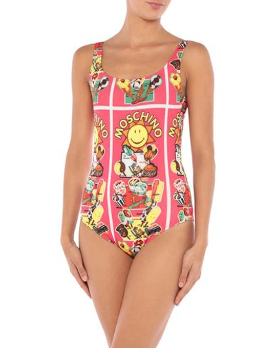 Shop Moschino Woman One-piece Swimsuit Fuchsia Size 6 Polyester, Elastane In Pink