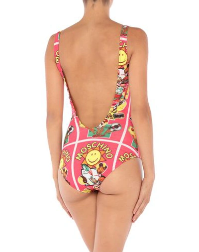 Shop Moschino Woman One-piece Swimsuit Fuchsia Size 6 Polyester, Elastane In Pink