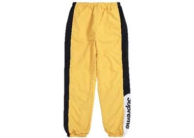 Pre-owned Supreme  Side Logo Track Pant Gold