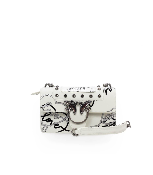 Пинко сумка белая с рисунком