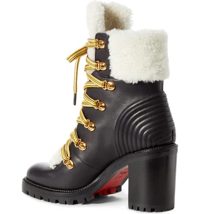 Shop Christian Louboutin Yetita Genuine Shearling Bootie In Black