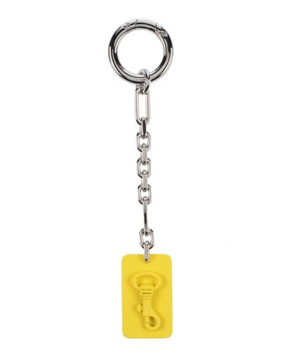 Shop Maison Margiela Man Key Ring Yellow Size - Brass, Zama