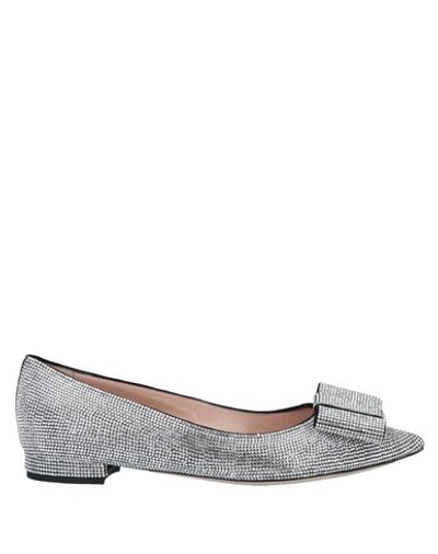 Shop Gedebe Ballet Flats In Silver