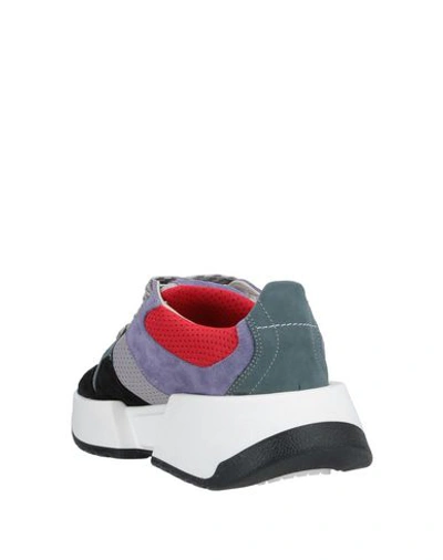 Shop Mm6 Maison Margiela Woman Sneakers Grey Size 10 Soft Leather, Textile Fibers
