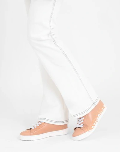 See By Chloé Essie Logo Leather Sneakers In Pink