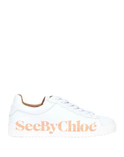 Shop See By Chloé Woman Sneakers White Size 7 Calfskin