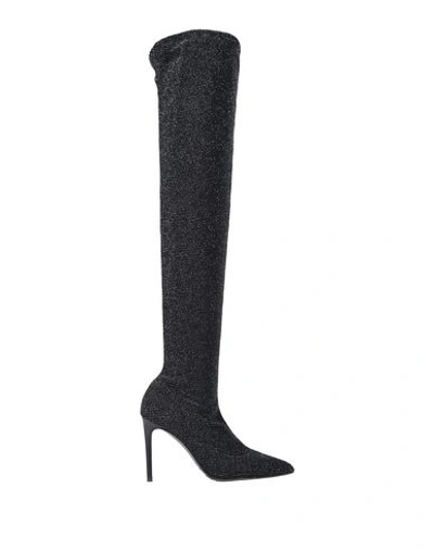 Shop Alberto Gozzi Knee Boots In Black