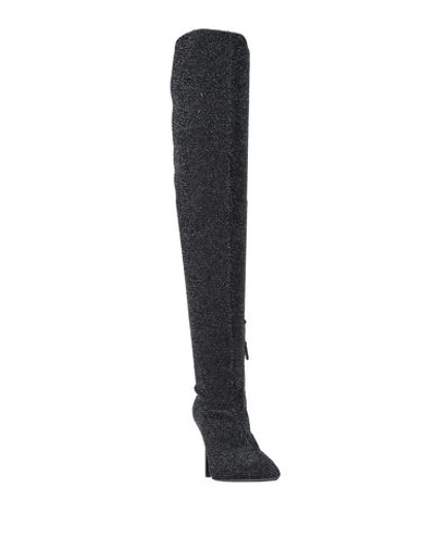 Shop Alberto Gozzi Knee Boots In Black