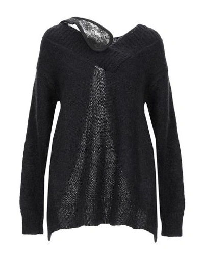 Shop Christopher Kane Woman Sweater Black Size S Mohair Wool, Polyamide, Wool