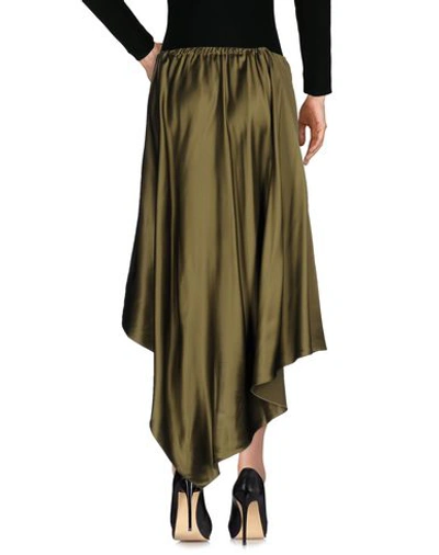 Shop Elizabeth And James Knee Length Skirt In Military Green