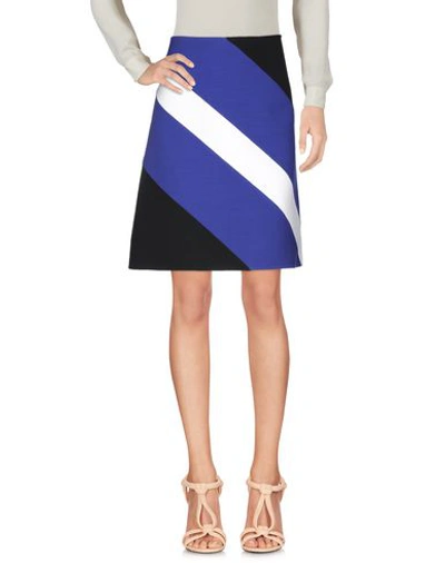 Shop Michael Kors Collection Woman Mini Skirt Blue Size 2 Virgin Wool