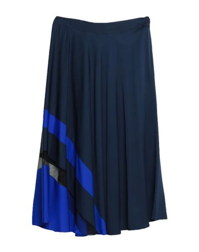 Shop Milly Midi Skirts In Blue