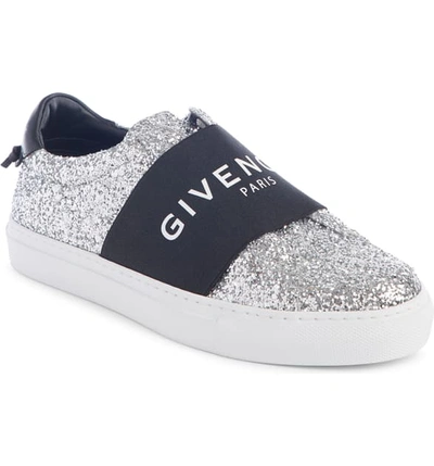 Shop Givenchy Logo Strap Slip-on Sneaker In Black/ Silver