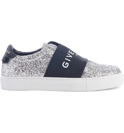 Shop Givenchy Logo Strap Slip-on Sneaker In Black/ Silver