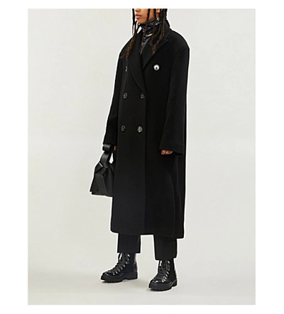 Shop Acne Studios Octania Double-breasted Wool-blend Coat In Black