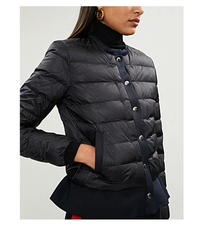 Shop Maje Gayou Quilted Shell-down Jacket In Night
