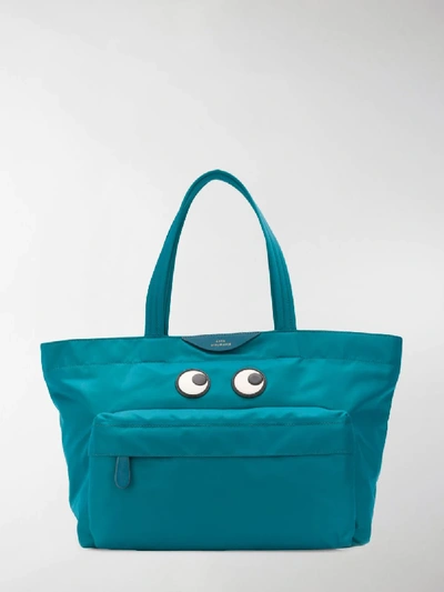 Shop Anya Hindmarch Eyes Tote Bag In Blue