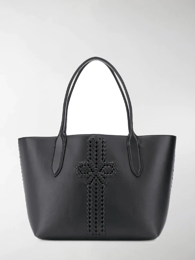 Shop Anya Hindmarch The Neeson Shopper Tote In Black