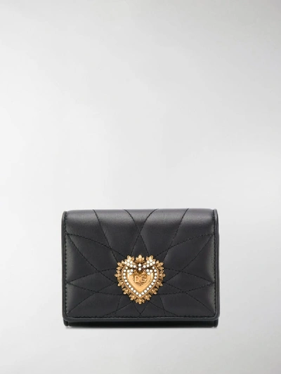 Shop Dolce & Gabbana Devotion Small Continental Wallet In Black