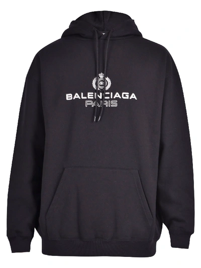 Shop Balenciaga Branded Sweatshirt In Black