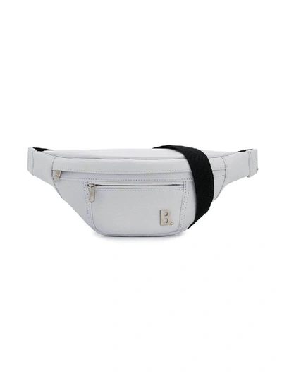 Shop Balenciaga B Logo Plaque Belt Bag White