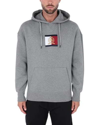 Shop Tommy Hilfiger Hooded Sweatshirt In Grey