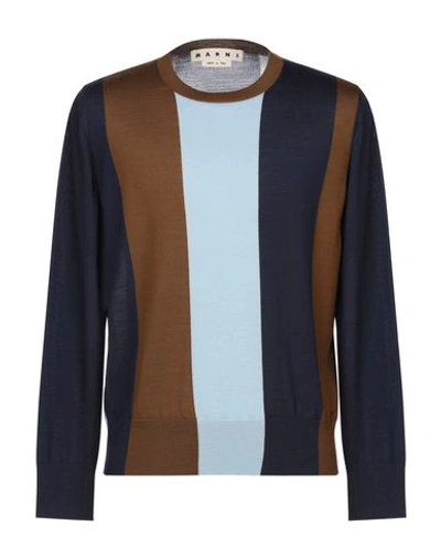 Shop Marni Sweater In Dark Blue