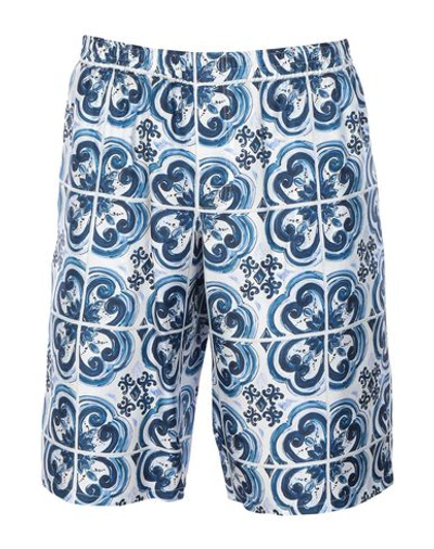 Shop Dolce & Gabbana Beach Shorts And Pants In Blue