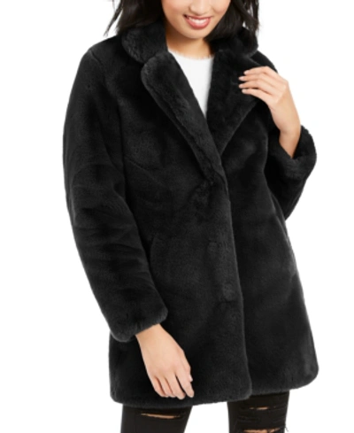 Shop Apparis Eloise Faux-fur Coat, Created For Macy's In Black