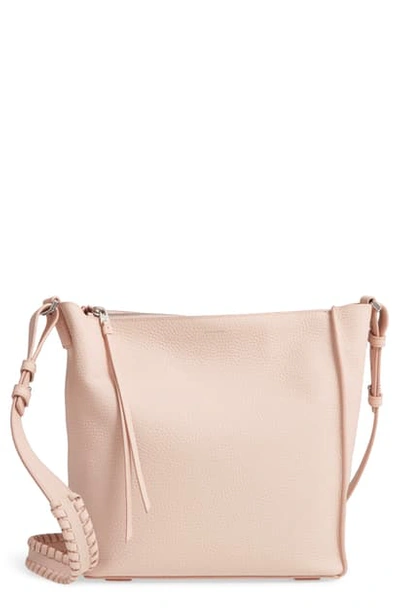 Shop Allsaints Kita Leather Shoulder/crossbody Bag - Pink In Peach