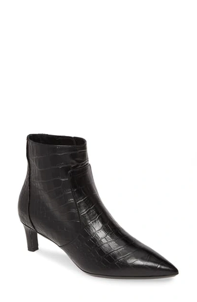 Shop Aquatalia Marilisa Weatherproof Bootie In Black Croc Print