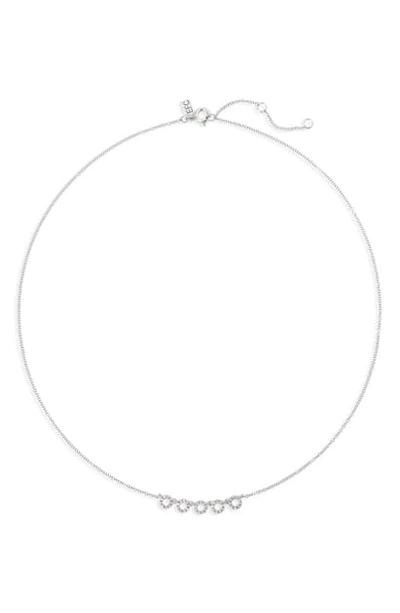 Shop Ef Collection Diamond Open Circle Choker Necklace In White Gold/ Diamond