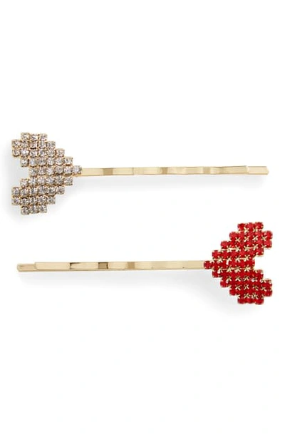 Shop 8 Other Reasons Ever After 2-pack Crystal Bobby Pins In Gold