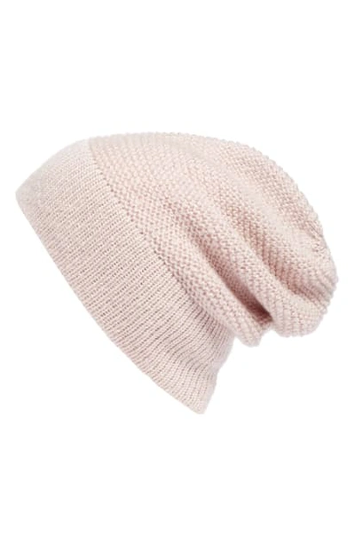 Shop Rebecca Minkoff Slouchy Beanie With Headphones - Pink In Pale Pink