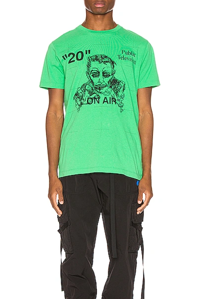 Shop Off-white Mirko Artist Tee In Green & Black