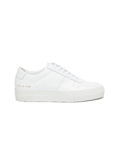 Shop Common Projects 'b Ball' Platform Leather Sneakers