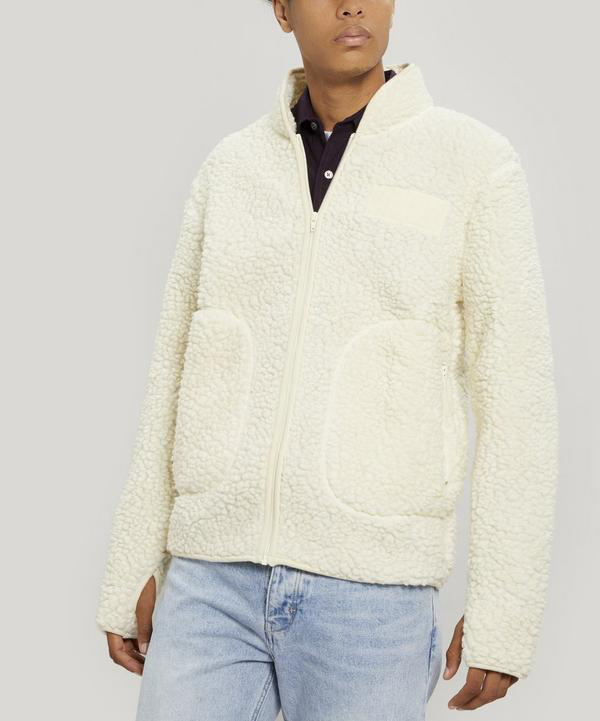Nn07 Mort 3443 Sherpa Fleece Sweater In White Modesens