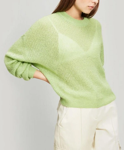 Shop Wood Wood Tilda Mohair-blend Sweater In Bright Green