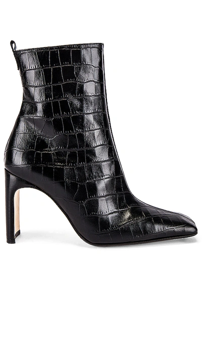 Shop Miista Marcelle Bootie In Black Croc