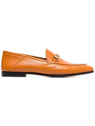 Shop Gucci Jordaan Leather Loafres