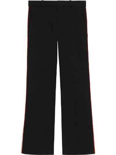 Shop Gucci Bootcut Trousers In Black