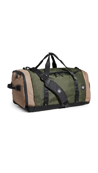 Shop Herschel Supply Co Gorge Large Duffel Bag In Dark Olive Multi